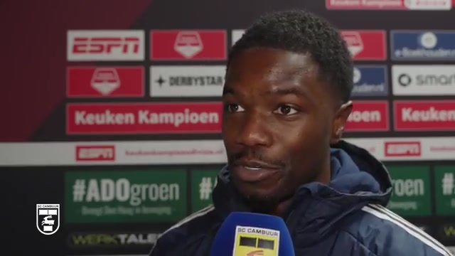 Jamal Amofa tijdens een eerder interview met SC Cambuur